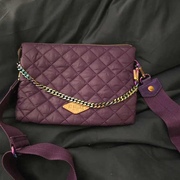MZ Wallace Vibrant Purple Quilted Crossbody Bag - Picture 3 of 3